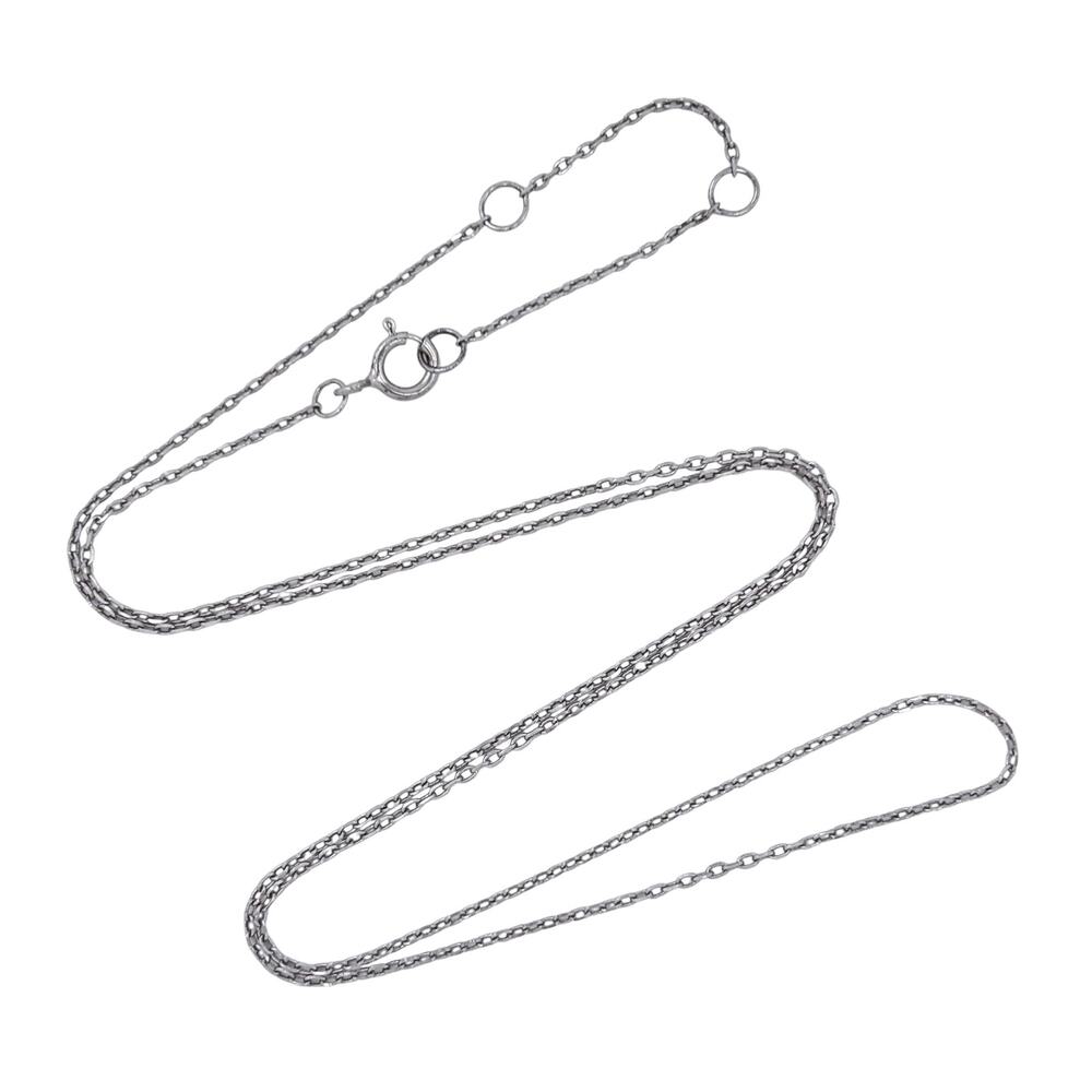 Vintage Sterling Silver 925 0.9mm Cable Chain Necklace 16"-17"-18"